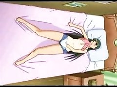 Anime Girl Masturbating On Bed