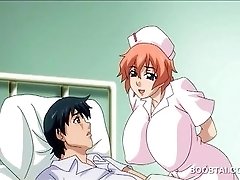 A Well-endowed Hentai Nurse Gives Oral And Engages In Sexual Intercourse With A Man In A Cartoony Video